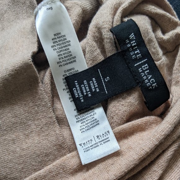 WHBM camel/khaki long sleeve faux wrap, sz S. Name your price: make an offer! - Picture 12 of 13